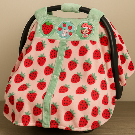 Custom butterfly themed baby carseat cover