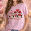Valentines Day Shirt Collection Valentines Gifts Personalized - Pink Small Size Penguin Lovers Valentine’s Day Pink T-Shirt – DTF Print | Limited Designs