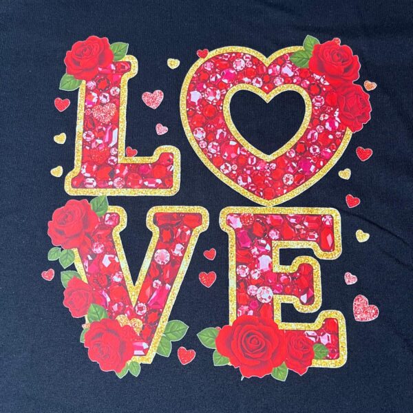 Valentine’s Day Black T-Shirt | DTF Print, Limited Designs (L & XL)