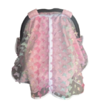 Baby Girl Carseat Cover wit butterflies Front Closed_clipped 1 Summer Collection - Pink Butterfly Baby Girl CarSeat Cover