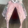 Baby Girl Carseat Cover wit butterflies Front Opened Three Fabrics Summer Collection - Pink Butterfly Baby Girl CarSeat Cover