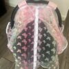 Baby Girl Carseat Cover with Butterflies Clear Vision Summer Collection - Pink Butterfly Baby Girl CarSeat Cover