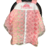 Summer Collection - Pink Butterfly Baby Girl CarSeat Cover Princess Embroidered