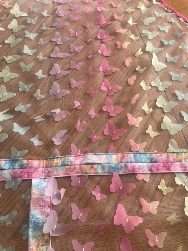 Baby Girl Cover Carseat Pink Fresh Butterflies Detachable Piece of Fabric Rainbow Pastel Butterfly Baby Car Seat Cover | Summer Collection
