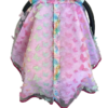 Baby Girl Cover Carseat Pink Fresh Butterflies Fabric Front Closed_clipped Rainbow Pastel Butterfly Baby Car Seat Cover | Summer Collection