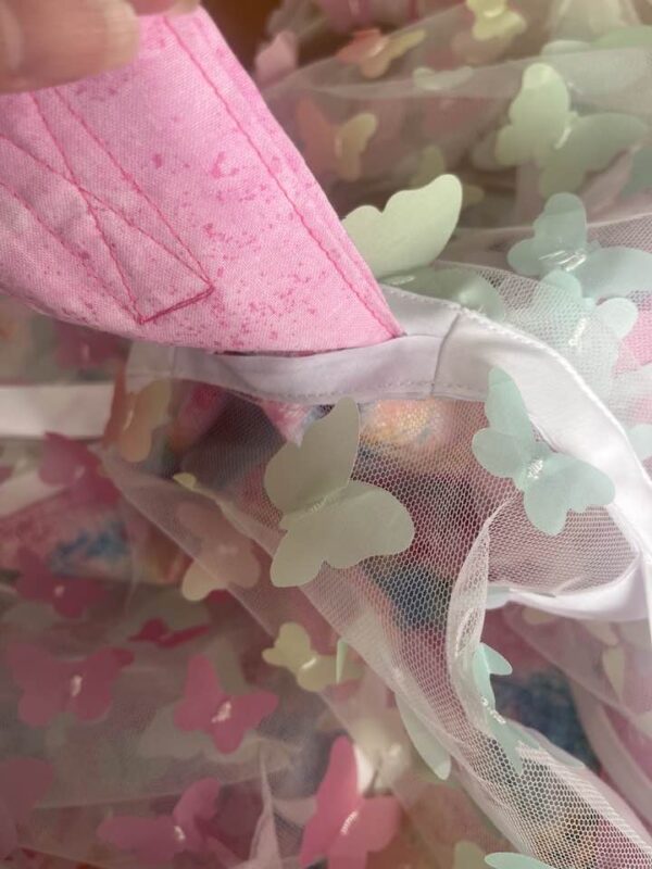 Baby Girl Cover Carseat Pink Fresh Butterflies Soft Netting Fabric Detachable 2 Summer Collection – Pastel Butterfly Baby Girl CarSeat Cover