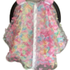 Baby Girl Cover Carseat Pink Fresh Fabric Front Closed_clipped Summer Collection – Pastel Butterfly Baby Girl CarSeat Cover
