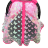 Baby Girl Cover Carseat Pink With Butterflies Fushia Front Closed Clear Vision_clipped Fuchsia Pink Butterfly Baby CarSeat Cover | Summer Collection