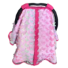 Baby Girl Cover Carseat Pink With Butterflies Fushia Front Closed_clipped Fuchsia Pink Butterfly Baby CarSeat Cover | Summer Collection