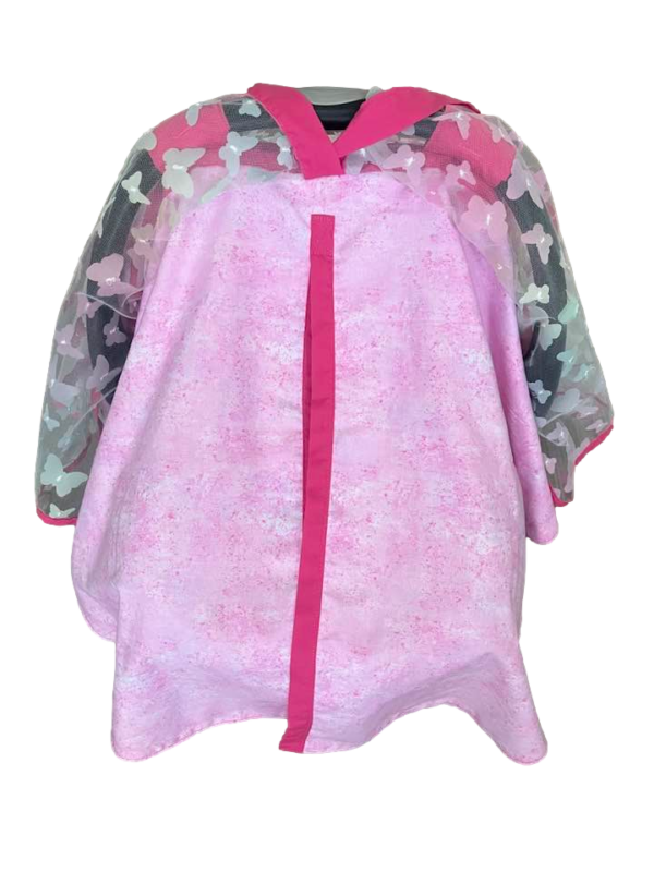 Baby Girl Cover Carseat Pink With Butterflies Fushia Front Showing Fresh Fabric Inside Closed_clipped Fuchsia Pink Butterfly Baby CarSeat Cover | Summer Collection