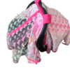 Baby Girl Cover Carseat Pink With Butterflies Fushia Side Closed Clear Vision_clipped Fuchsia Pink Butterfly Baby CarSeat Cover | Summer Collection