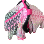 Baby Girl Cover Carseat Pink With Butterflies Fushia Side Closed Clear Vision_clipped Fuchsia Pink Butterfly Baby CarSeat Cover | Summer Collection