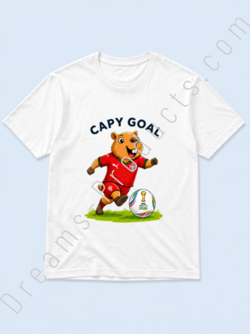 Capy Goal World Cup T-Shirt 2026 | Funny Soccer Shirt
