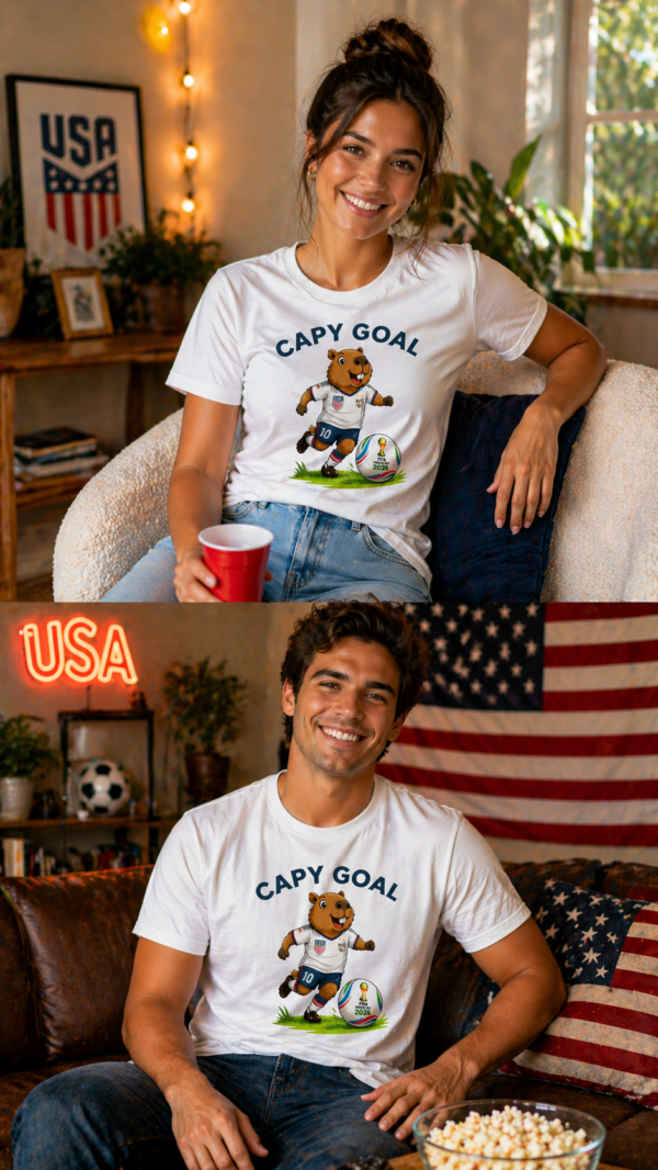 Capy Goal World Cup T-Shirt 2026 | Funny Soccer Shirt